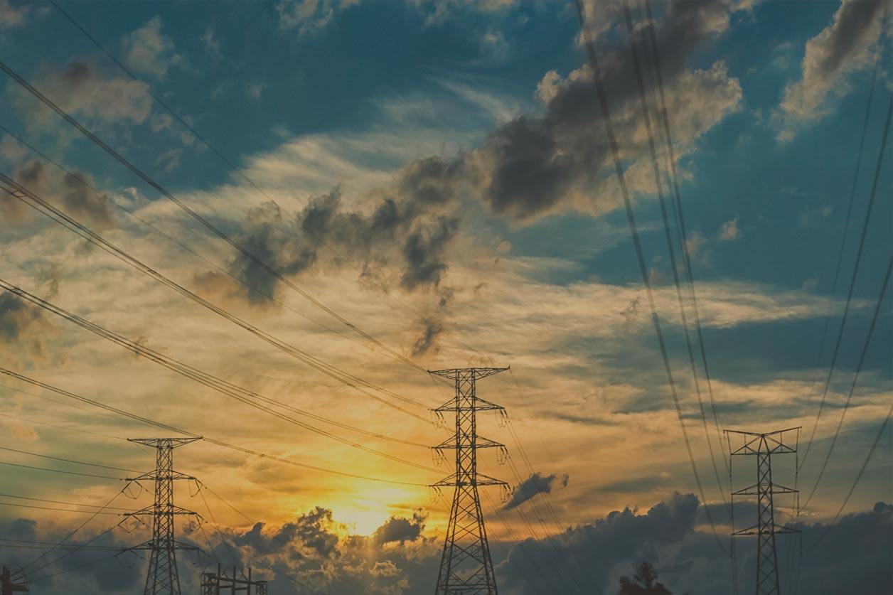 Dramatic Sky And Power Lines